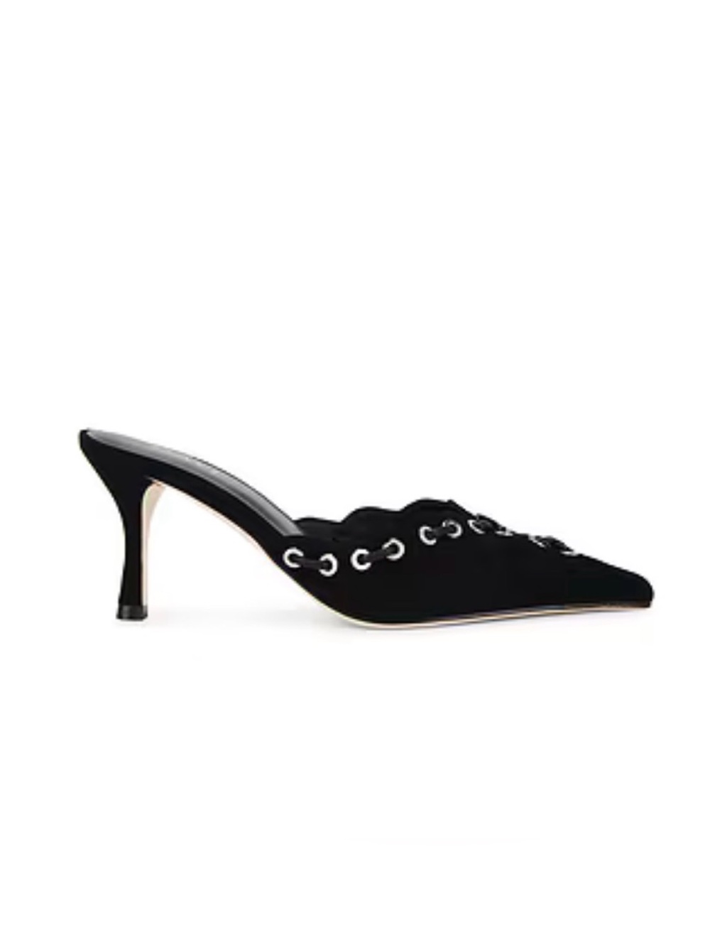 RAYE Angie Black Suede Lace-Up Mules NIB Sz 10